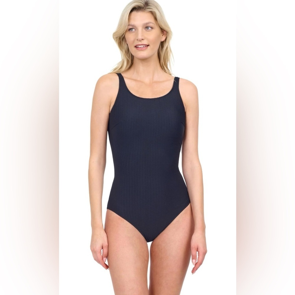 Gottex Harbourside Women’s Textured High Neck Swimsuit with Removable Soft Cups